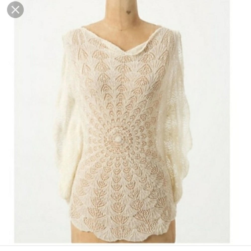 ANTHRO FAR AWAY FROM CLOSE CROCHET TOP